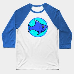 Blue Shark 2 Baseball T-Shirt